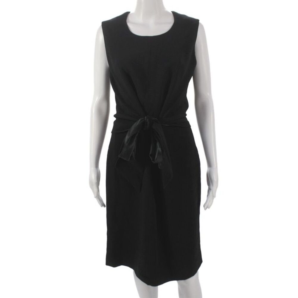 Givenchy Womens Sheath Shift Dress Black Sleeveless Knee Length Size 42